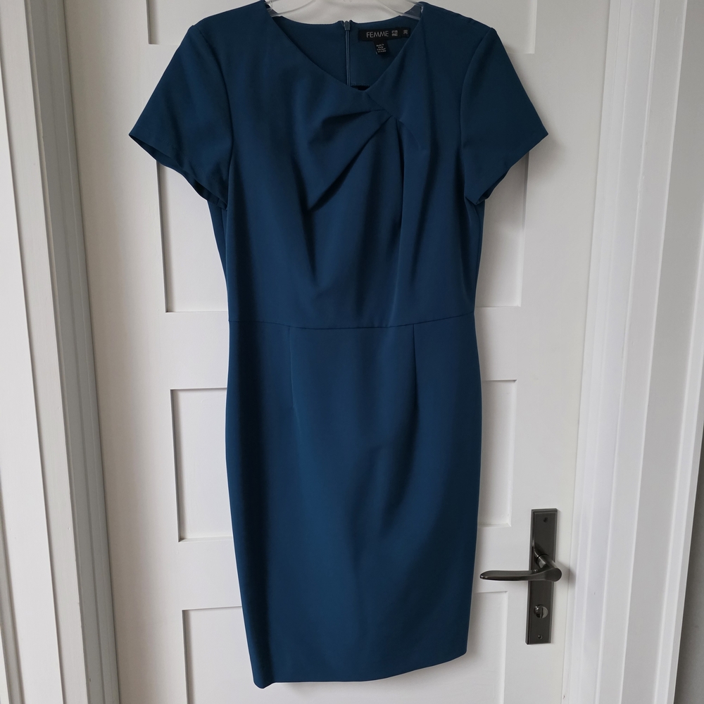 La Femme Blue Midi Dress